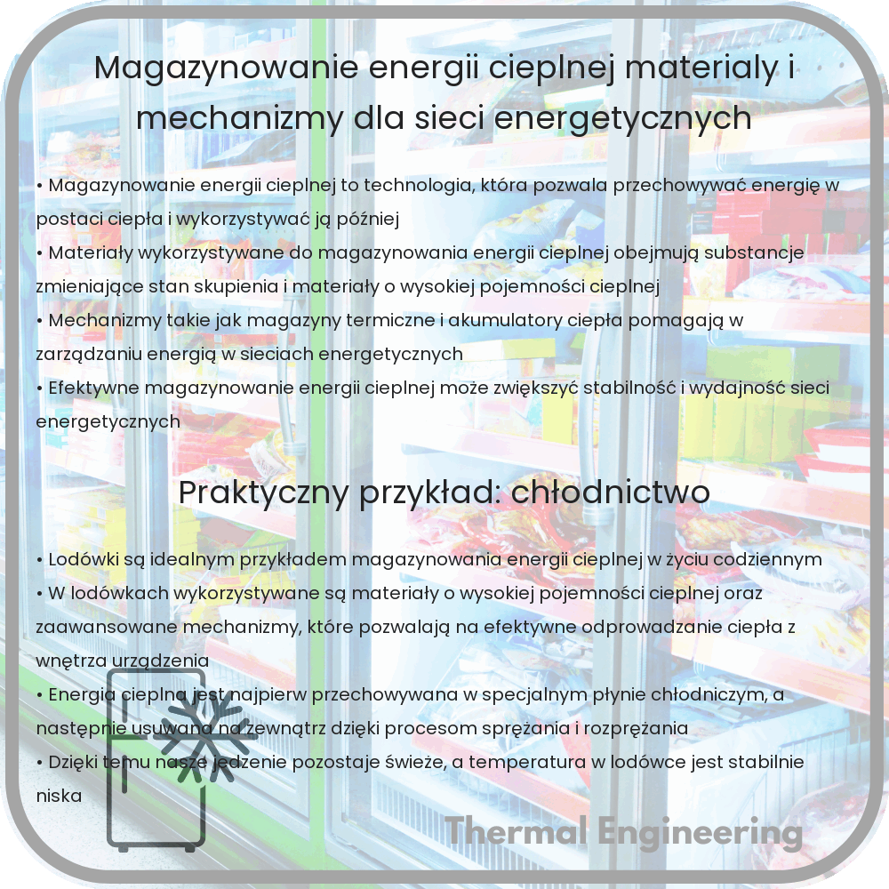 Magazynowanie Energii Cieplnej | Materiały i Mechanizmy dla Sieci Energetycznych