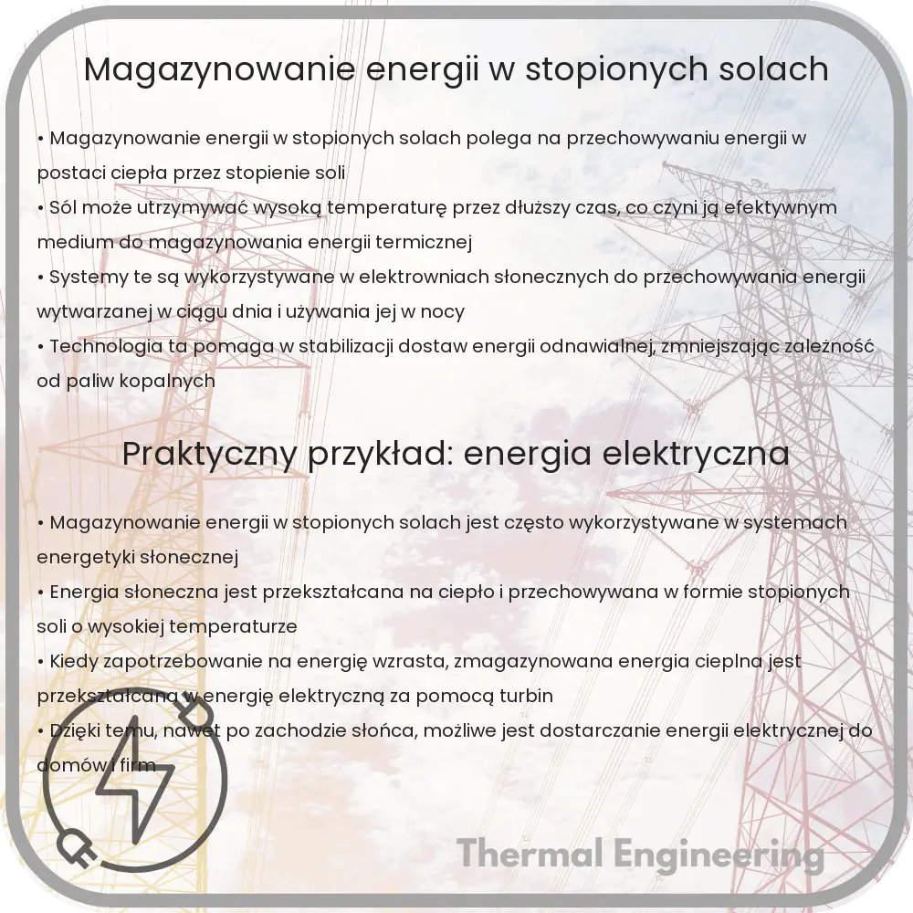 Magazynowanie energii w stopionych solach
