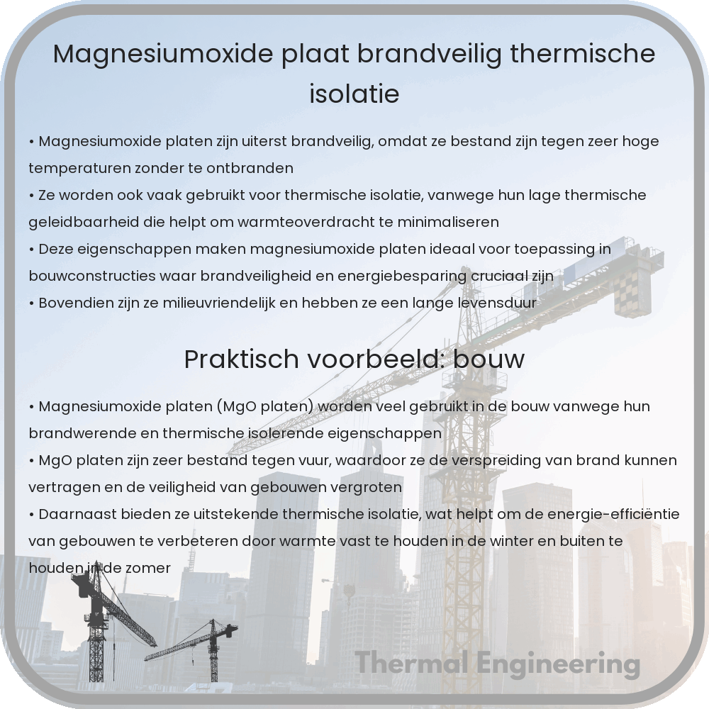 Magnesiumoxide Plaat | Brandveilig, Thermische Isolatie