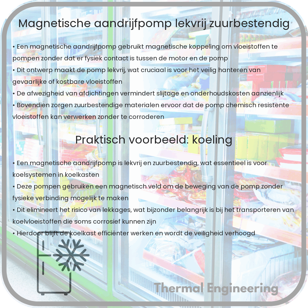 Magnetische Aandrijfpomp | Lekvrij, Zuurbestendig