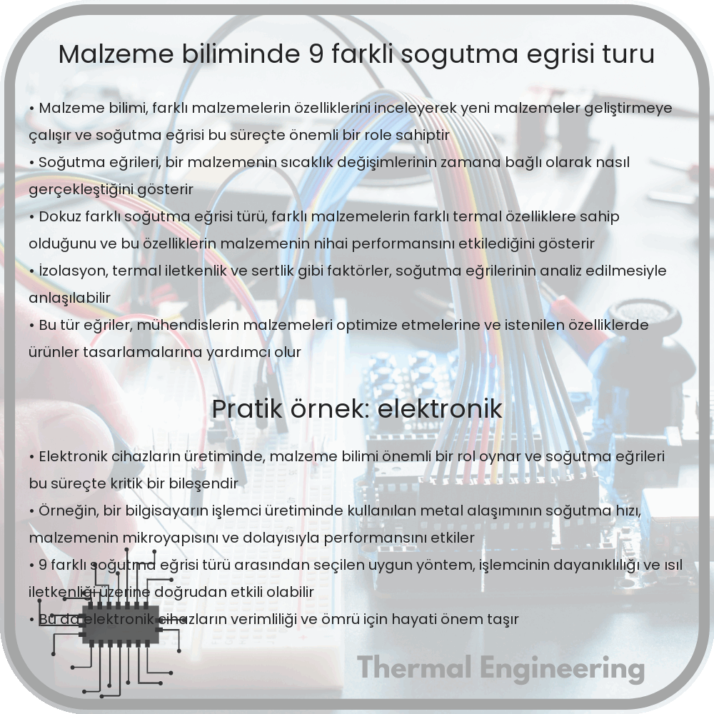 Malzeme Biliminde 9 Farklı Soğutma Eğrisi Türü
