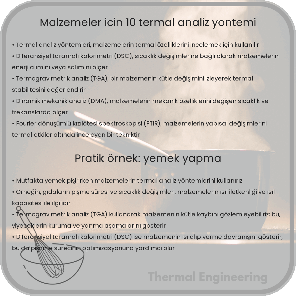 Malzemeler İçin 10 Termal Analiz Yöntemi