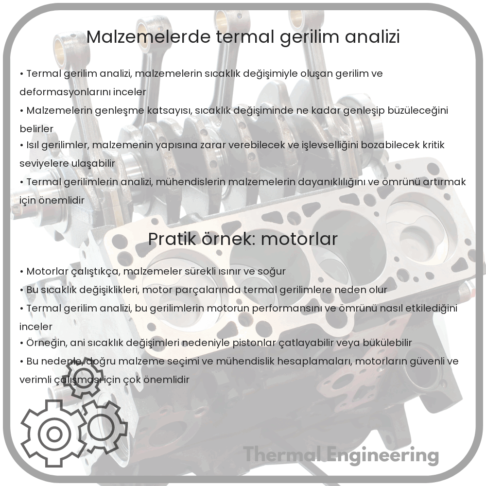 Malzemelerde Termal Gerilim Analizi