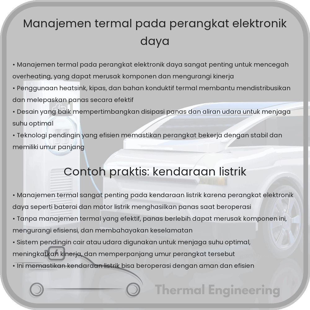 Manajemen Termal pada Perangkat Elektronik Daya