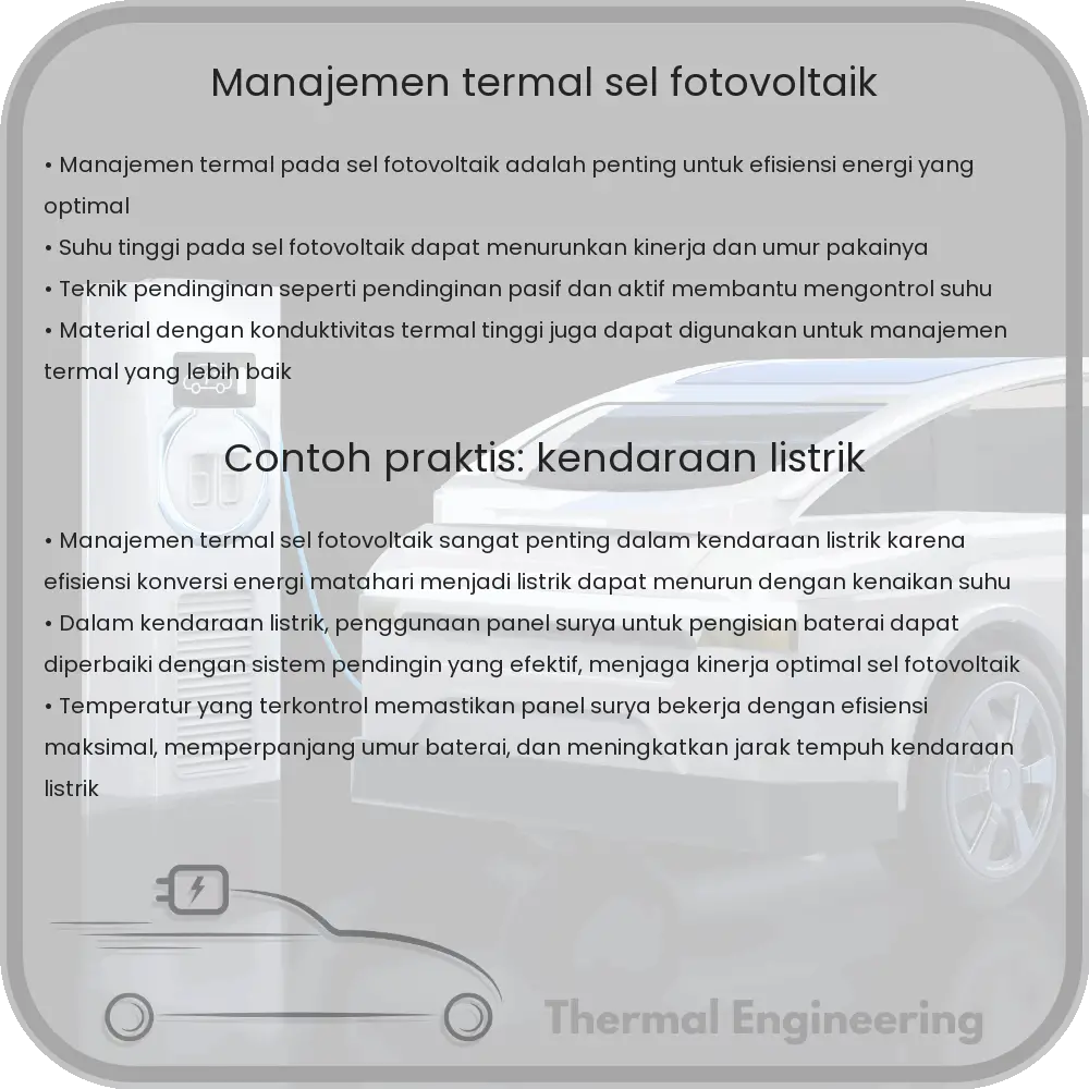 Manajemen Termal Sel Fotovoltaik