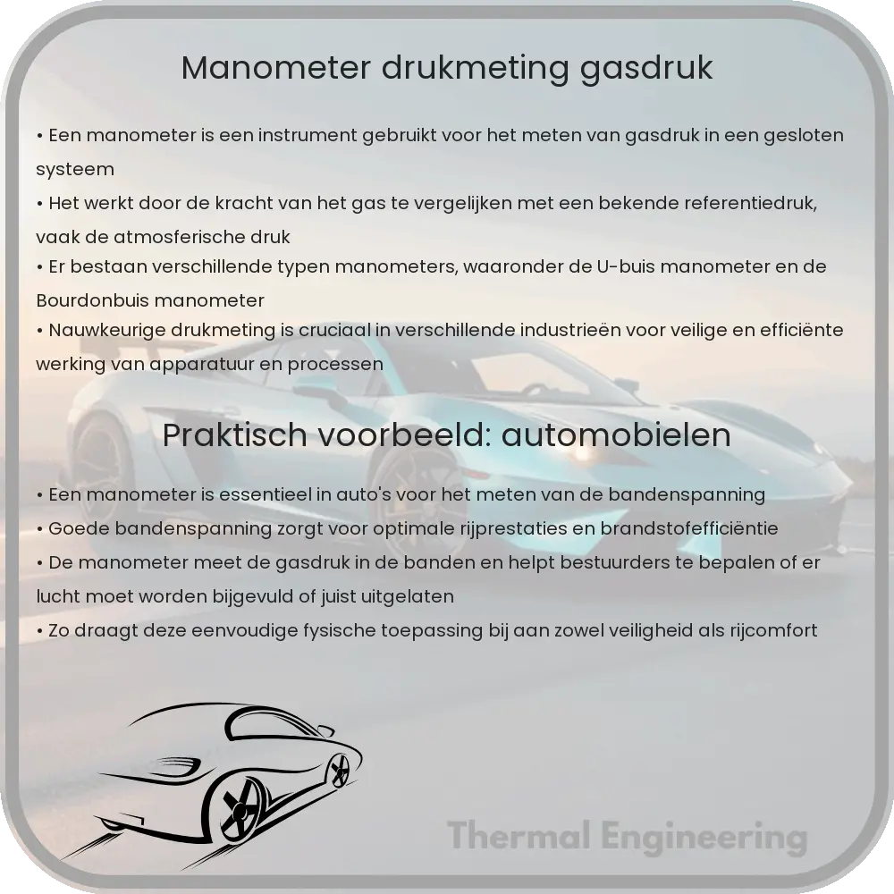 Manometer | Drukmeting, Gasdruk