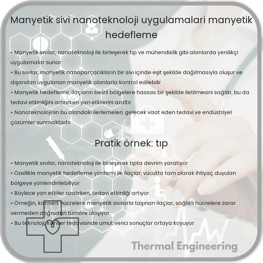 Manyetik Sıvı | Nanoteknoloji Uygulamaları, Manyetik Hedefleme