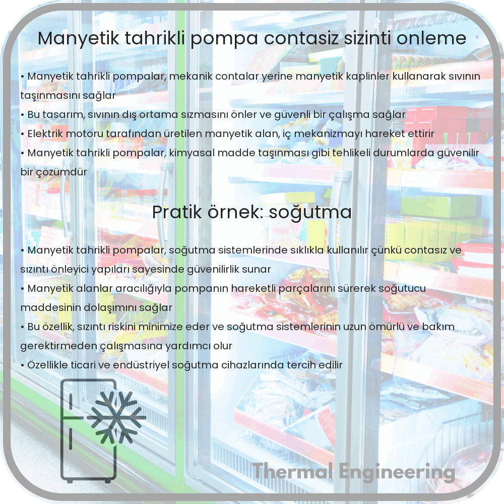 Manyetik Tahrikli Pompa | Contasız, Sızıntı Önleme