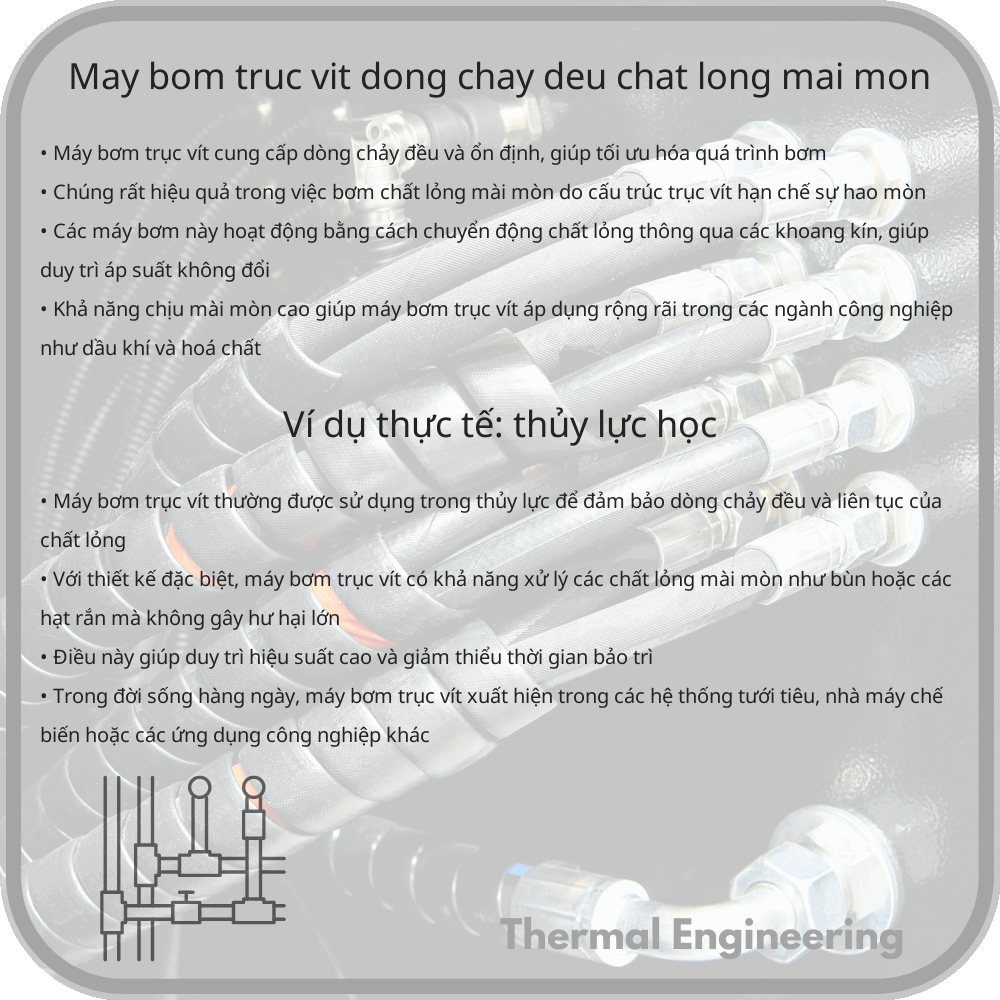 Máy bơm trục vít | Dòng chảy đều & Chất lỏng mài mòn