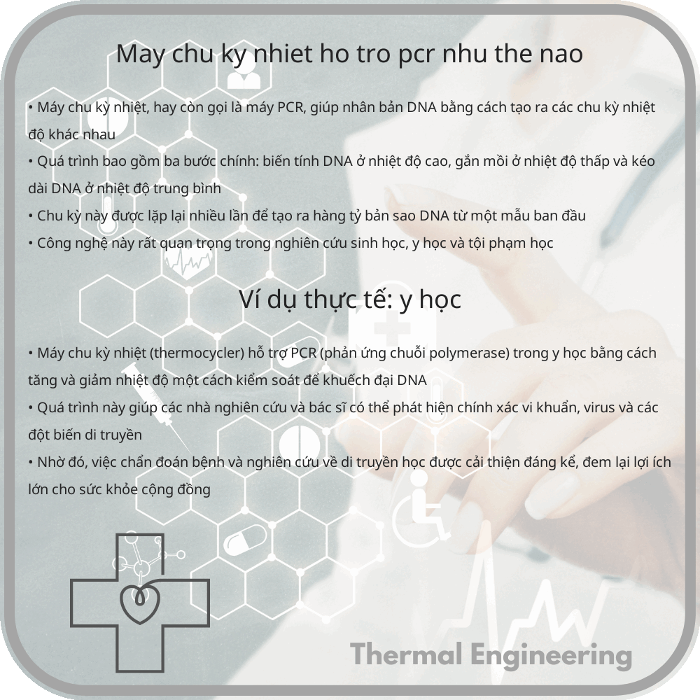 Máy chu kỳ nhiệt hỗ trợ PCR như thế nào