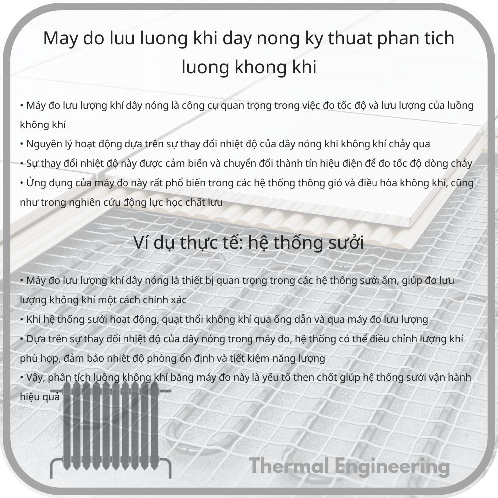 Máy đo lưu lượng khí dây nóng | Kỹ thuật, Phân tích luồng không khí