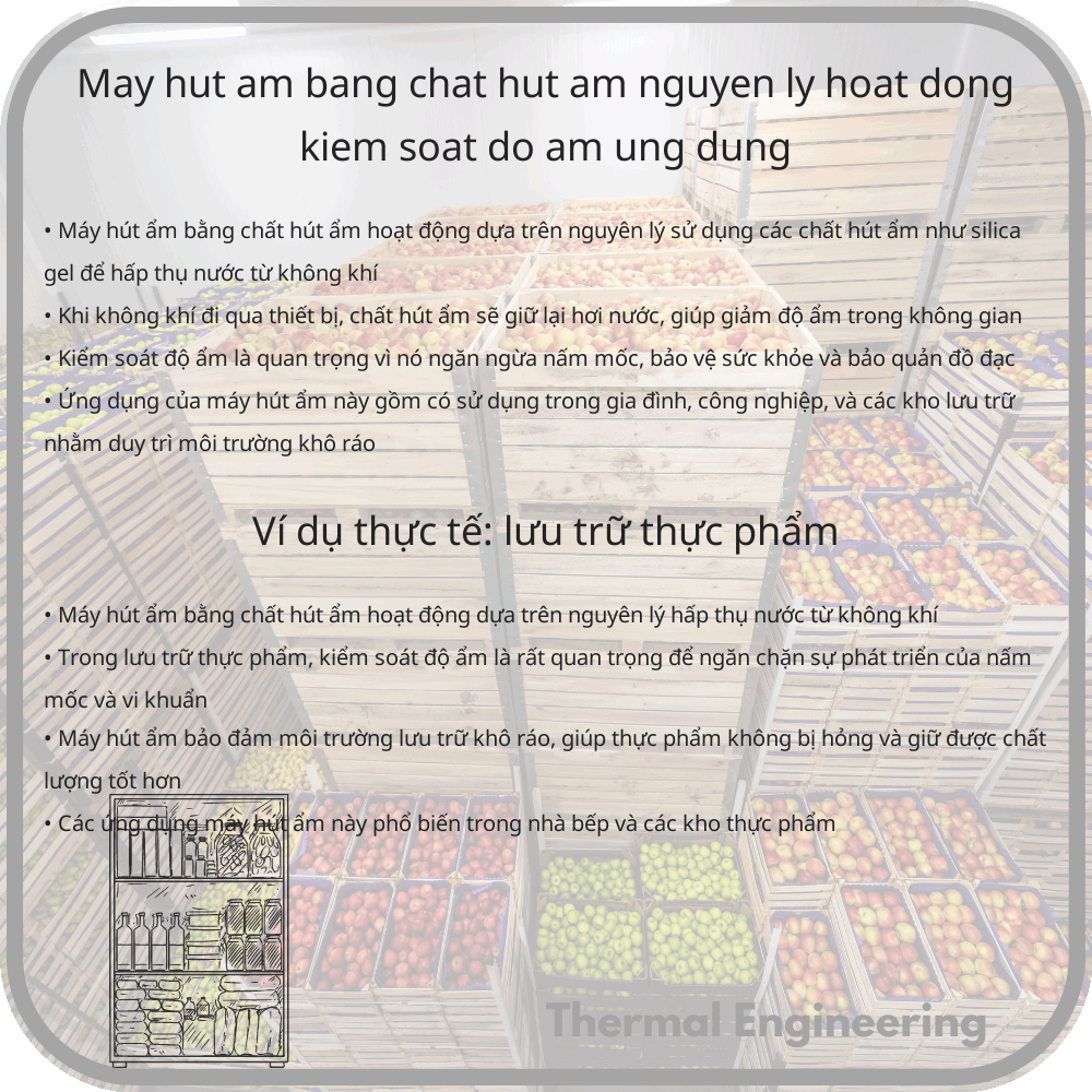 Máy hút ẩm bằng chất hút ẩm | Nguyên lý hoạt động, Kiểm soát độ ẩm, Ứng dụng