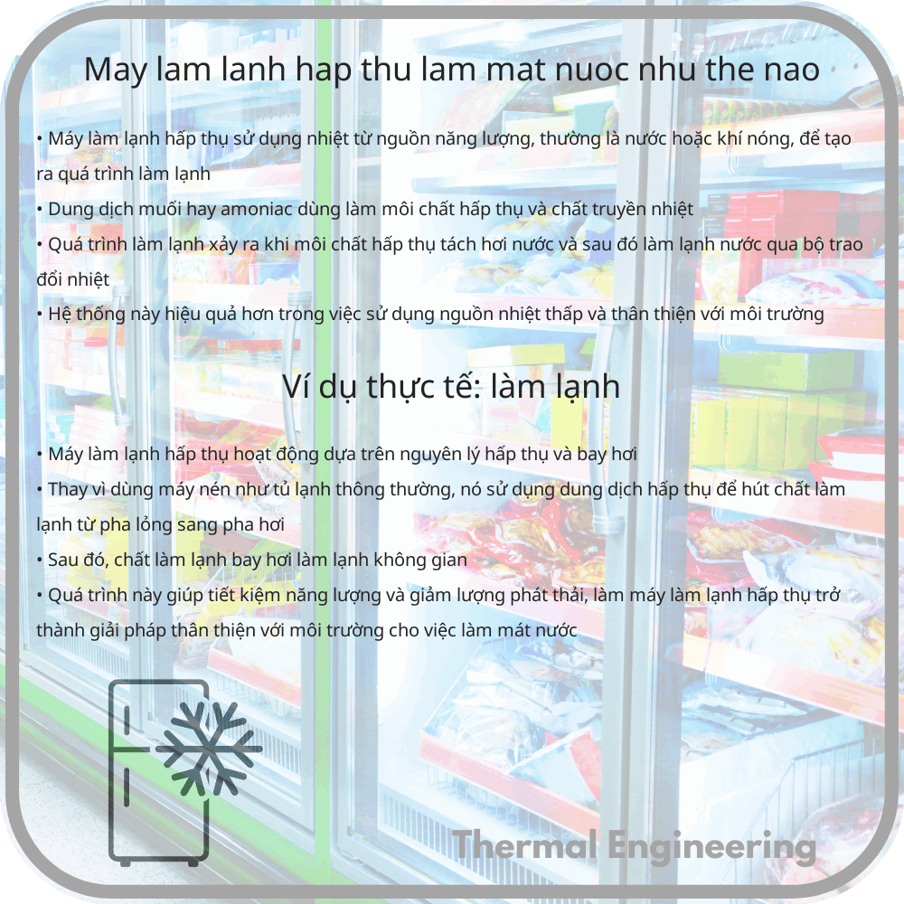 Máy làm lạnh hấp thụ làm mát nước như thế nào