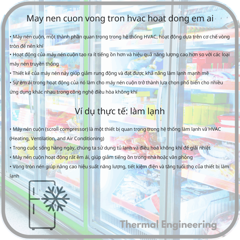 Máy nén cuộn | Vòng tròn, HVAC, Hoạt động êm ái