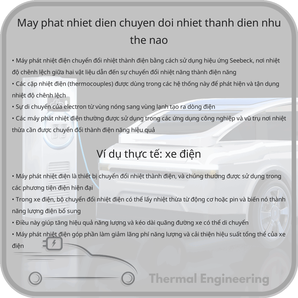 Máy phát nhiệt điện chuyển đổi nhiệt thành điện như thế nào