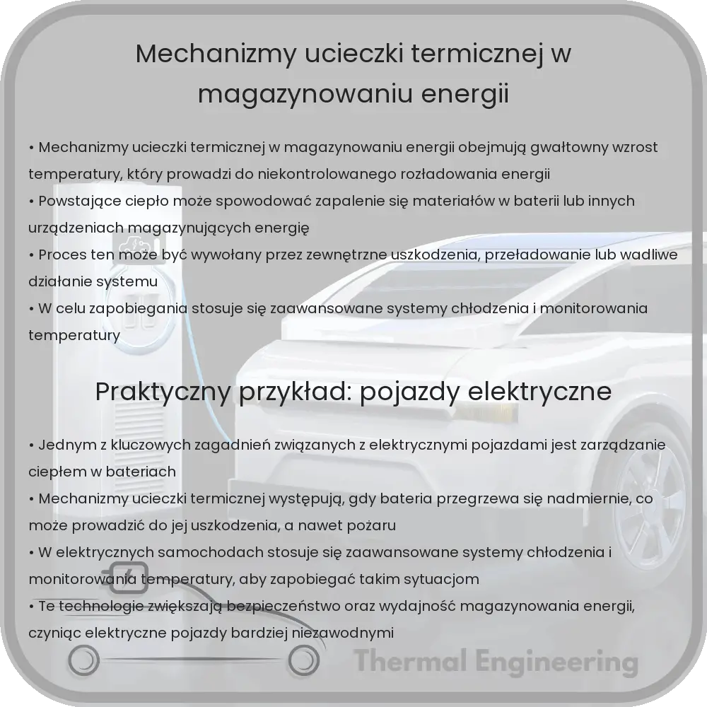 Mechanizmy ucieczki termicznej w magazynowaniu energii