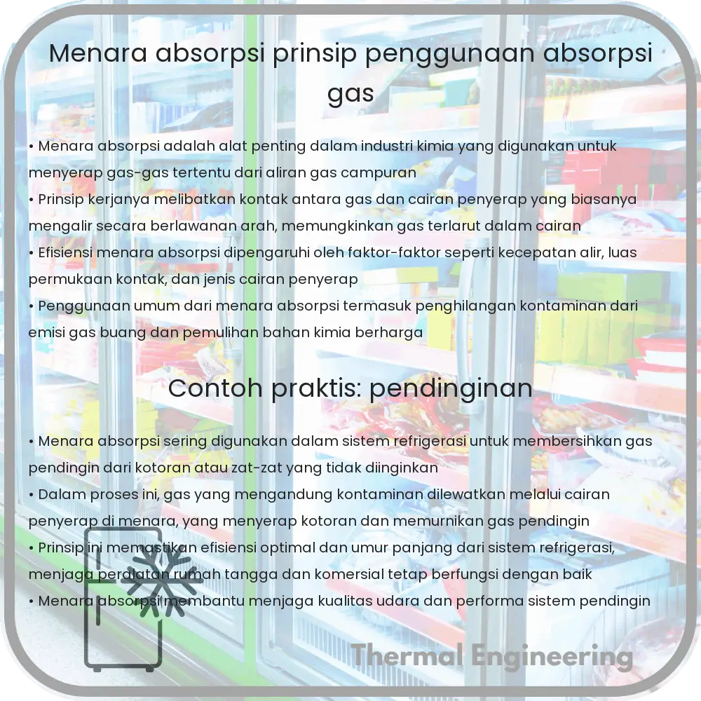 Menara Absorpsi | Prinsip & Penggunaan Absorpsi Gas