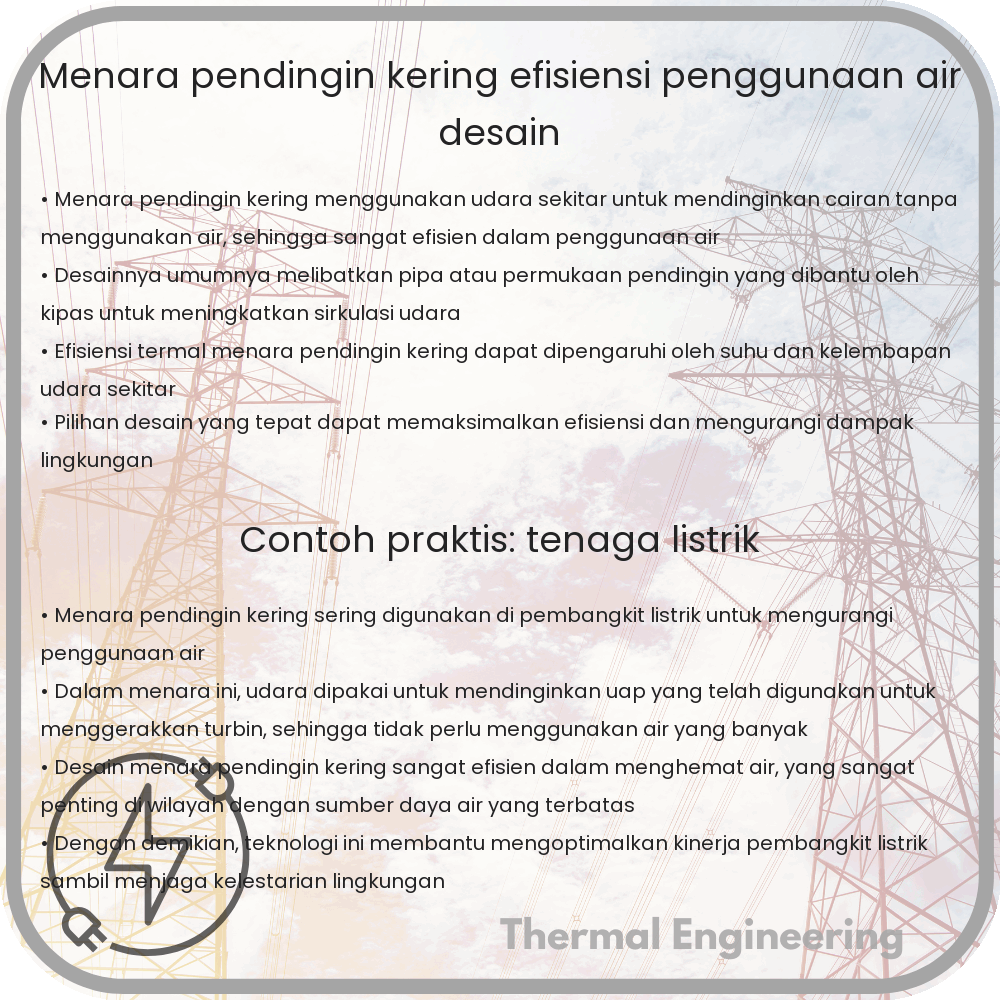 Menara Pendingin Kering | Efisiensi Penggunaan Air, Desain