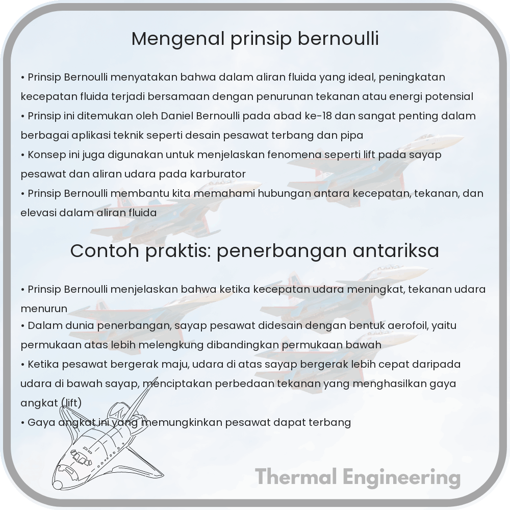 Mengenal Prinsip Bernoulli