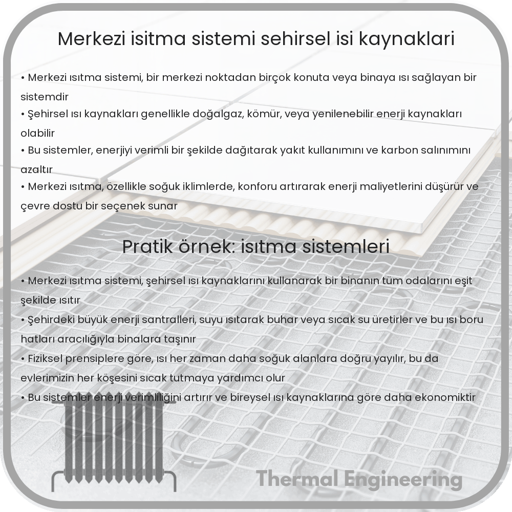 Merkezi Isıtma Sistemi | Şehirsel Isı Kaynakları