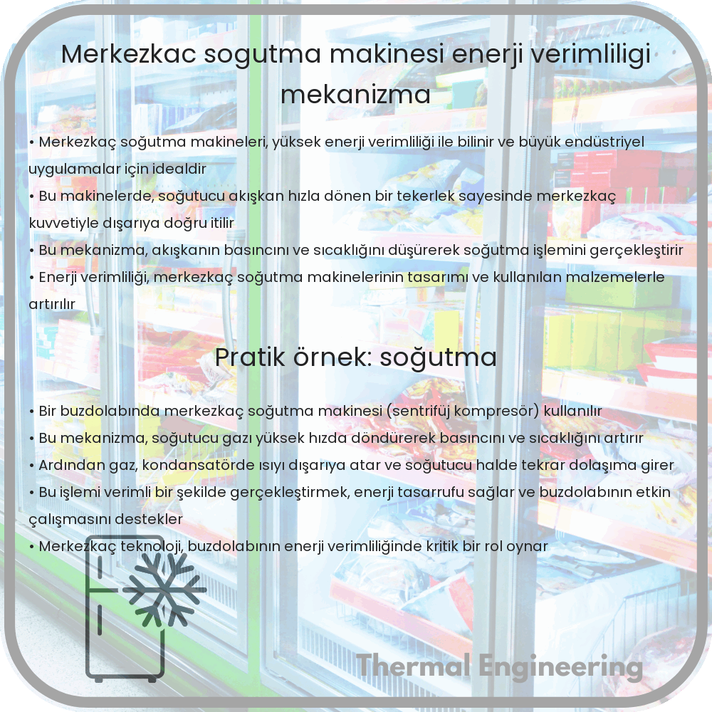 Merkezkaç Soğutma Makinesi | Enerji Verimliliği, Mekanizma
