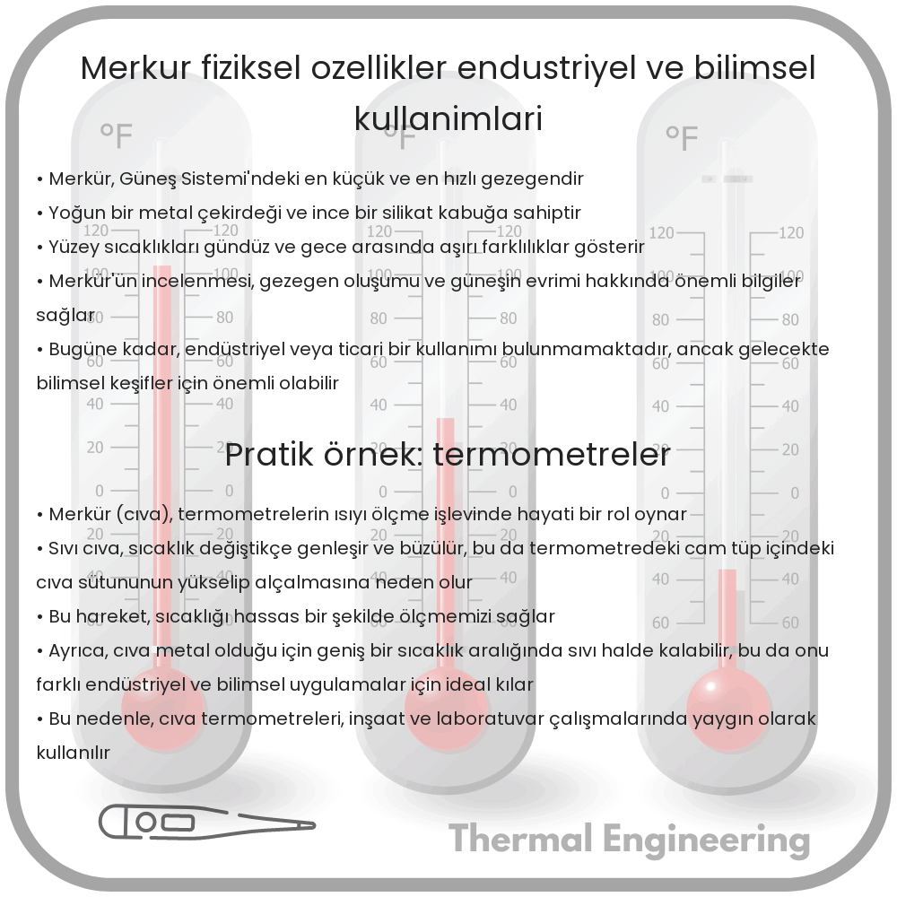 Merkür | Fiziksel Özellikler, Endüstriyel ve Bilimsel Kullanımları