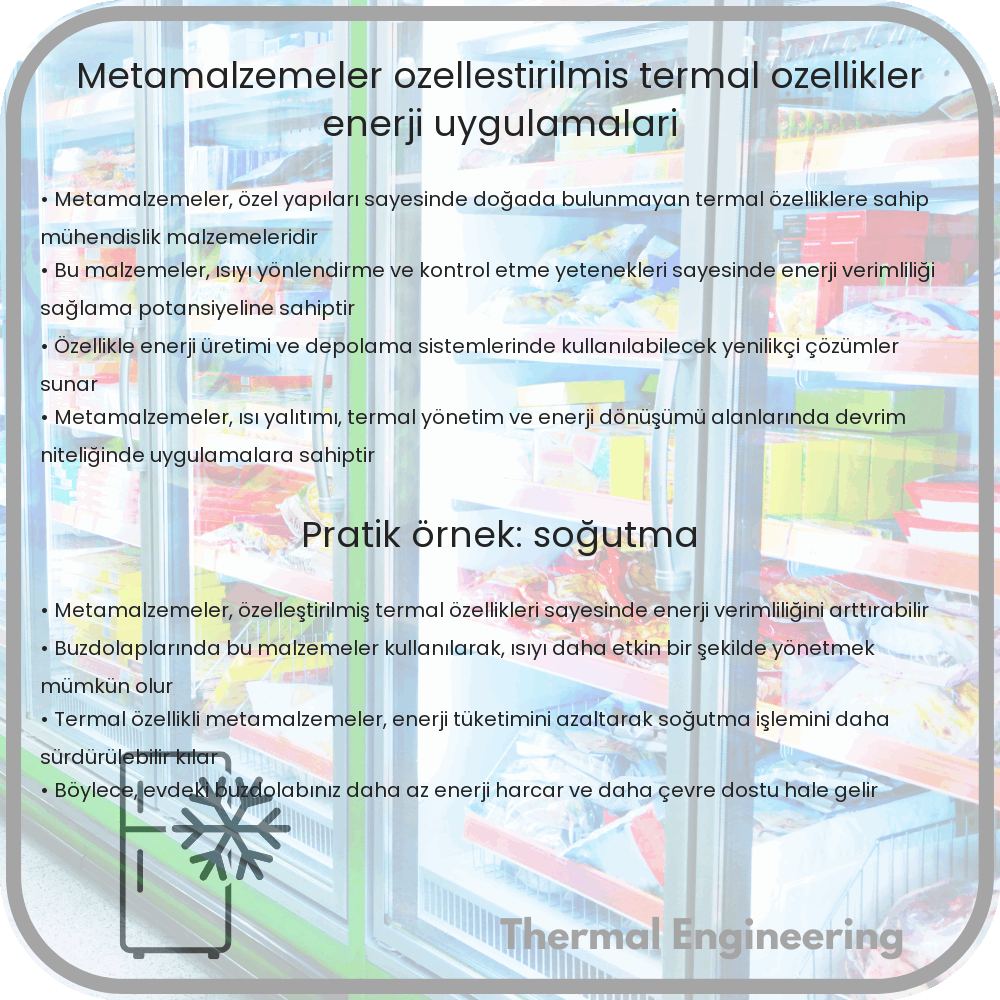 Metamalzemeler | Özelleştirilmiş Termal Özellikler, Enerji Uygulamaları