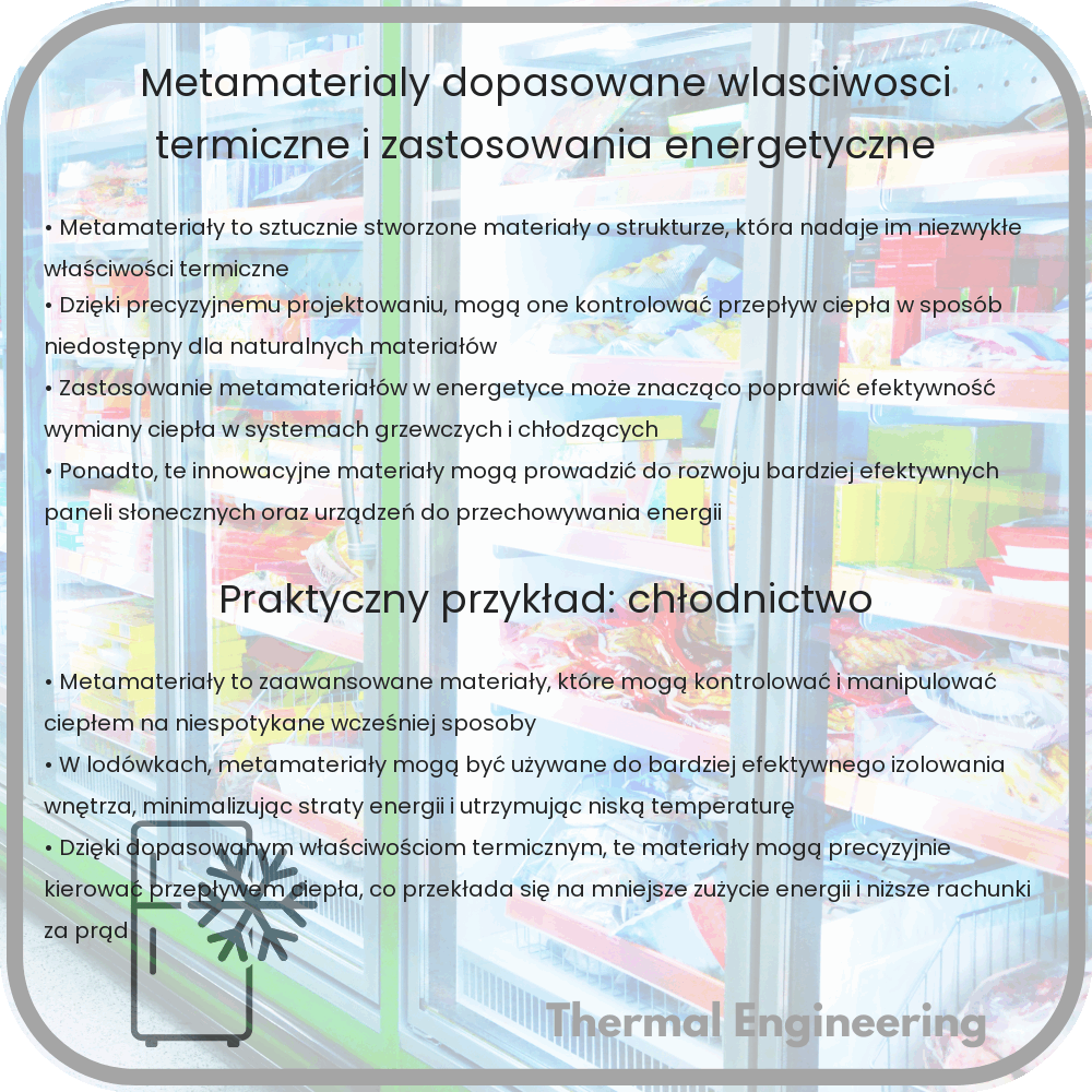 Metamateriały | Dopasowane właściwości termiczne i zastosowania energetyczne