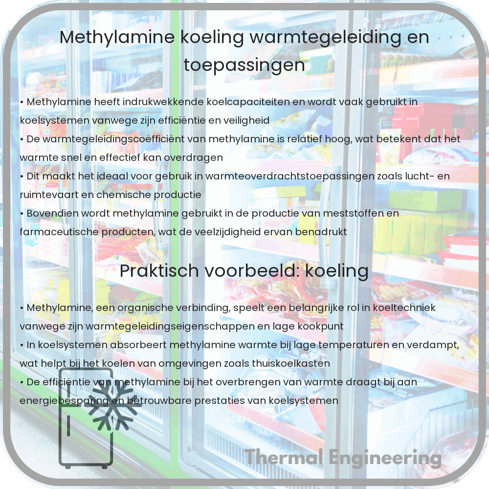 Methylamine: Koeling, Warmtegeleiding en Toepassingen