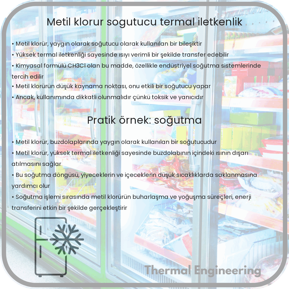 Metil Klorür | Soğutucu, Termal İletkenlik