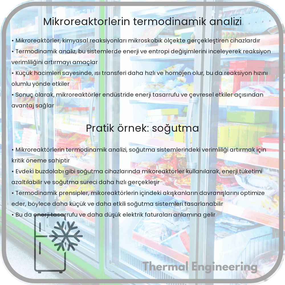 Mikroreaktörlerin Termodinamik Analizi