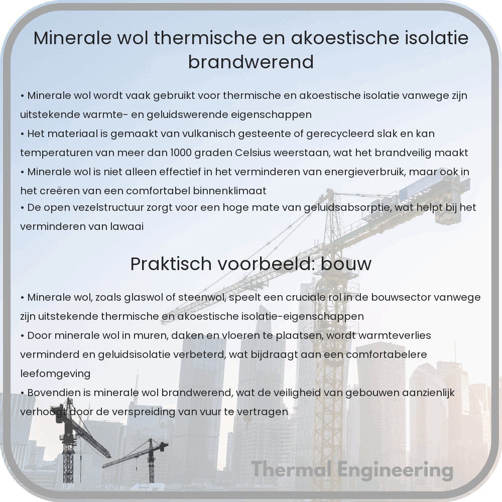 Minerale Wol | Thermische en Akoestische Isolatie, Brandwerend