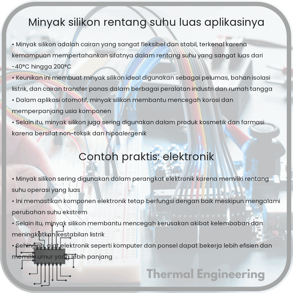 Minyak Silikon | Rentang Suhu Luas & Aplikasinya