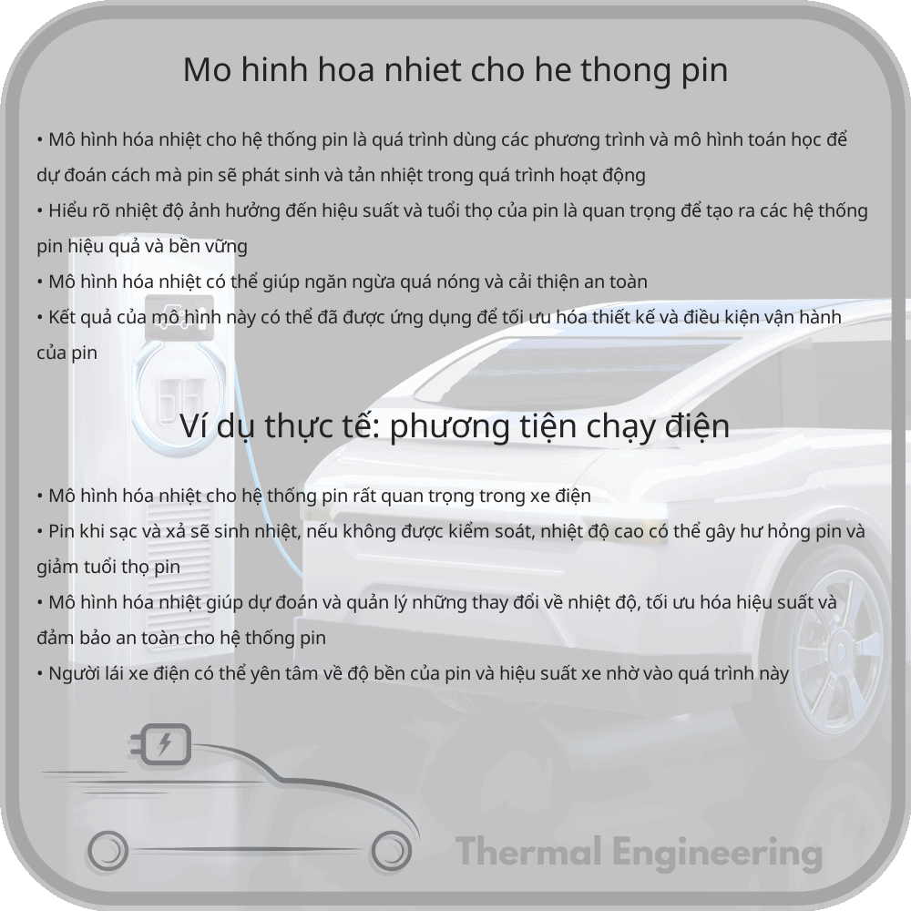 Mô hình hóa nhiệt cho hệ thống pin