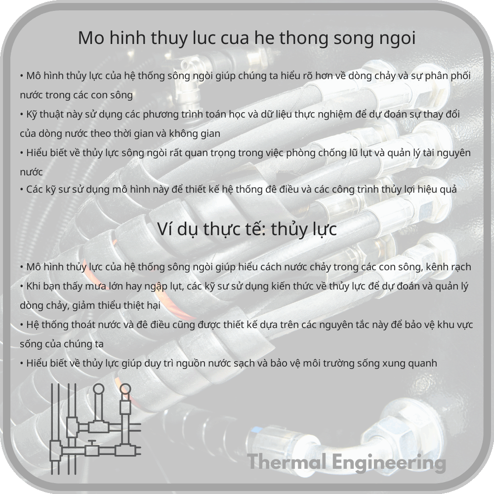 Mô hình thủy lực của hệ thống sông ngòi