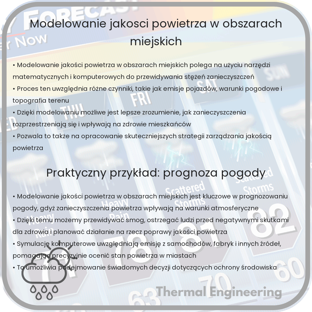 Modelowanie jakości powietrza w obszarach miejskich