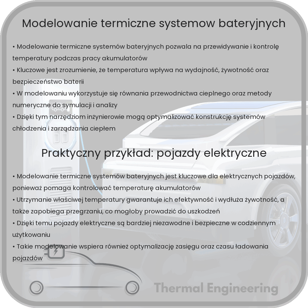 Modelowanie termiczne systemów bateryjnych