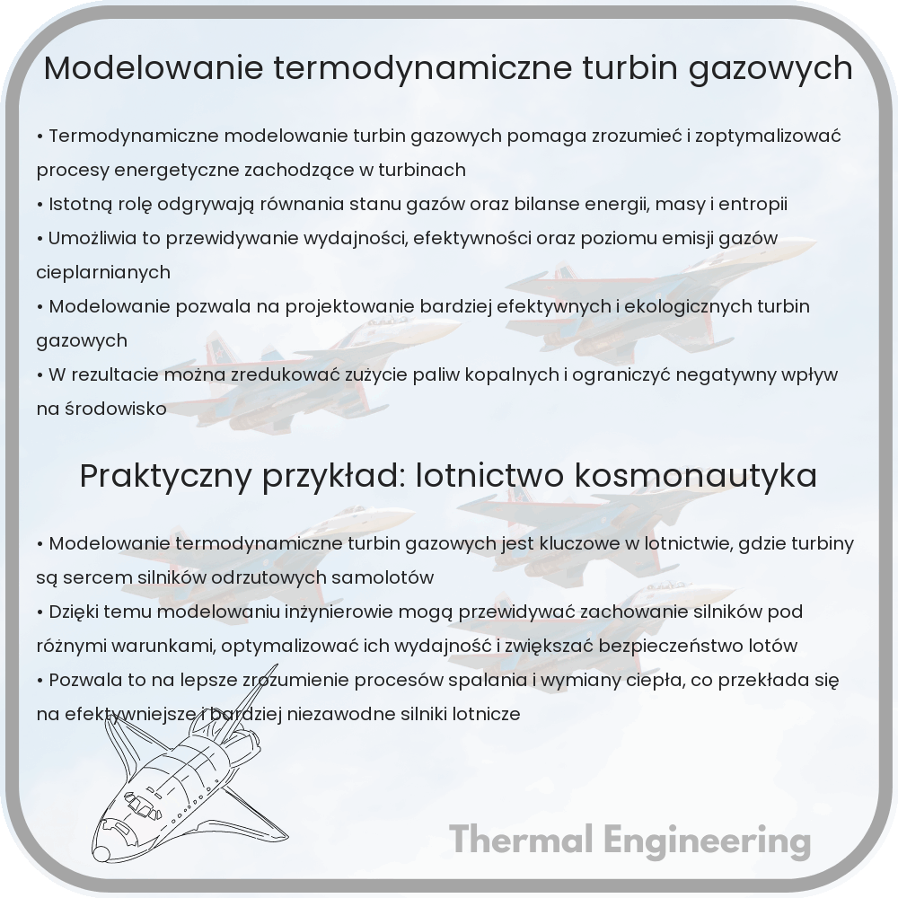 Modelowanie termodynamiczne turbin gazowych