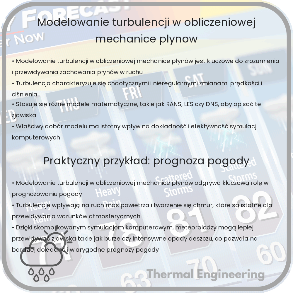 Modelowanie turbulencji w obliczeniowej mechanice płynów