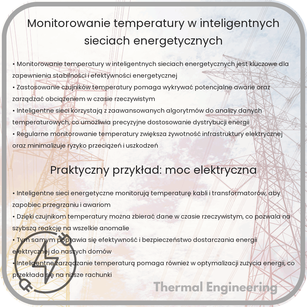Monitorowanie temperatury w inteligentnych sieciach energetycznych