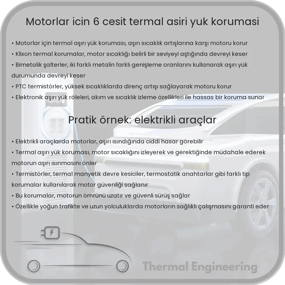 Motorlar İçin 6 Çeşit Termal Aşırı Yük Koruması
