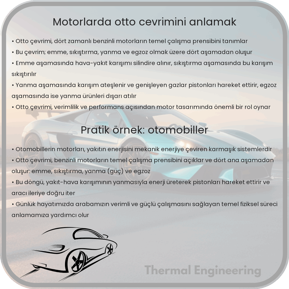 Motorlarda Otto Çevrimini Anlamak