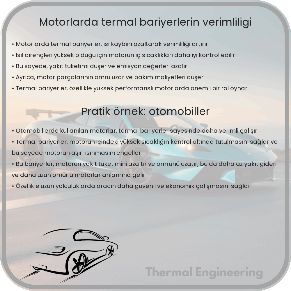 Motorlarda Termal Bariyerlerin Verimliliği