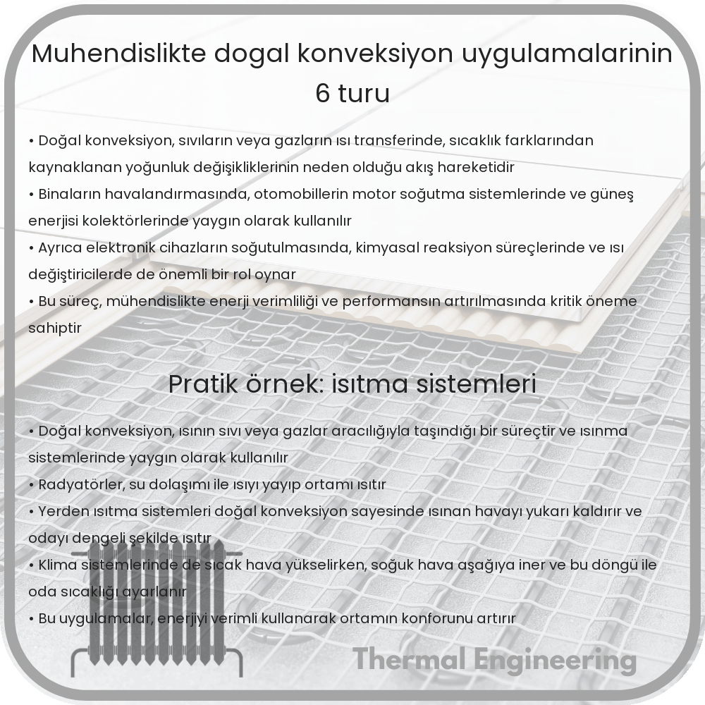 Mühendislikte Doğal Konveksiyon Uygulamalarının 6 Türü