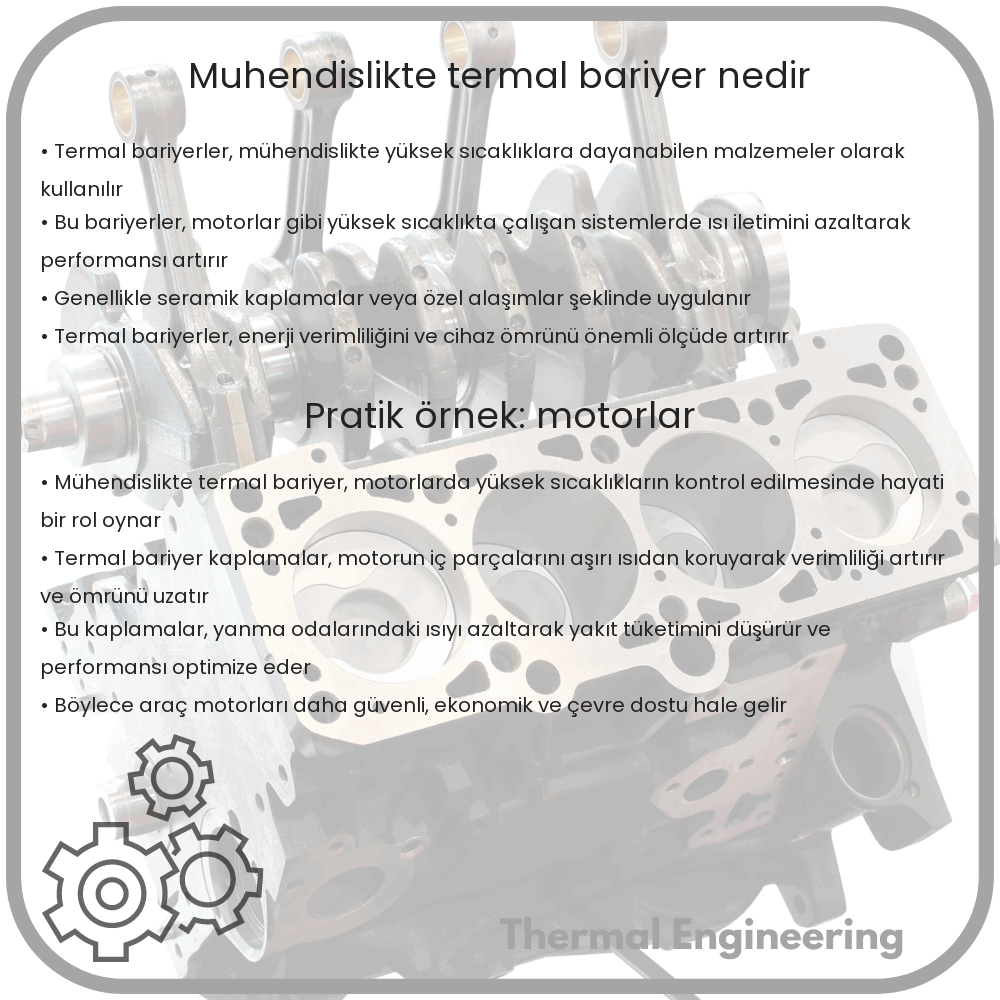 Mühendislikte Termal Bariyer Nedir?