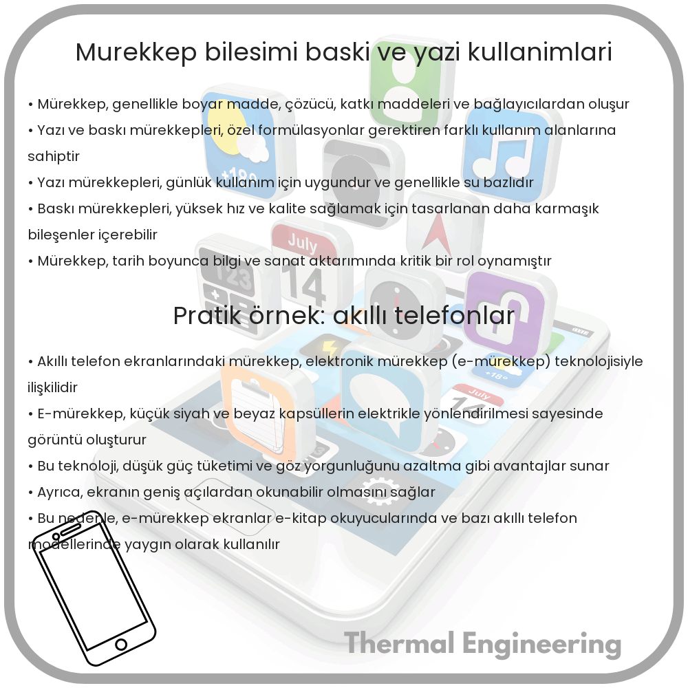 Mürekkep | Bileşimi, Baskı ve Yazı Kullanımları