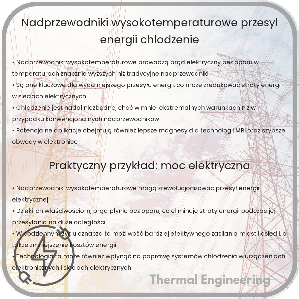 Nadprzewodniki Wysokotemperaturowe | Przesył Energii, Chłodzenie