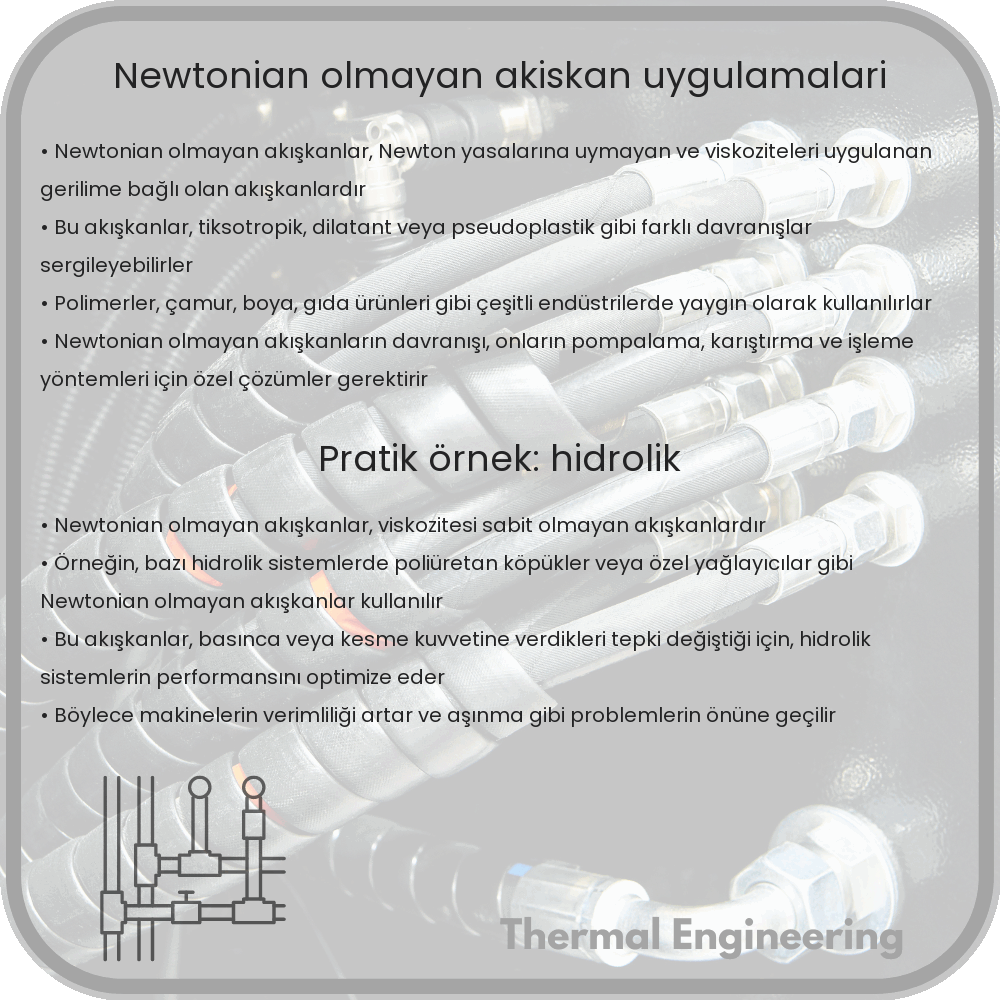 Newtonian Olmayan Akışkan Uygulamaları