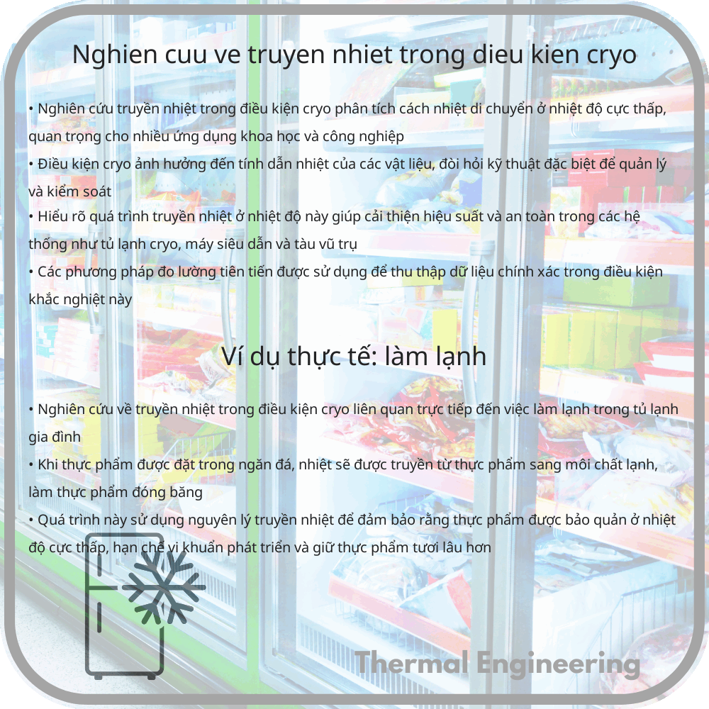Nghiên cứu về truyền nhiệt trong điều kiện cryo