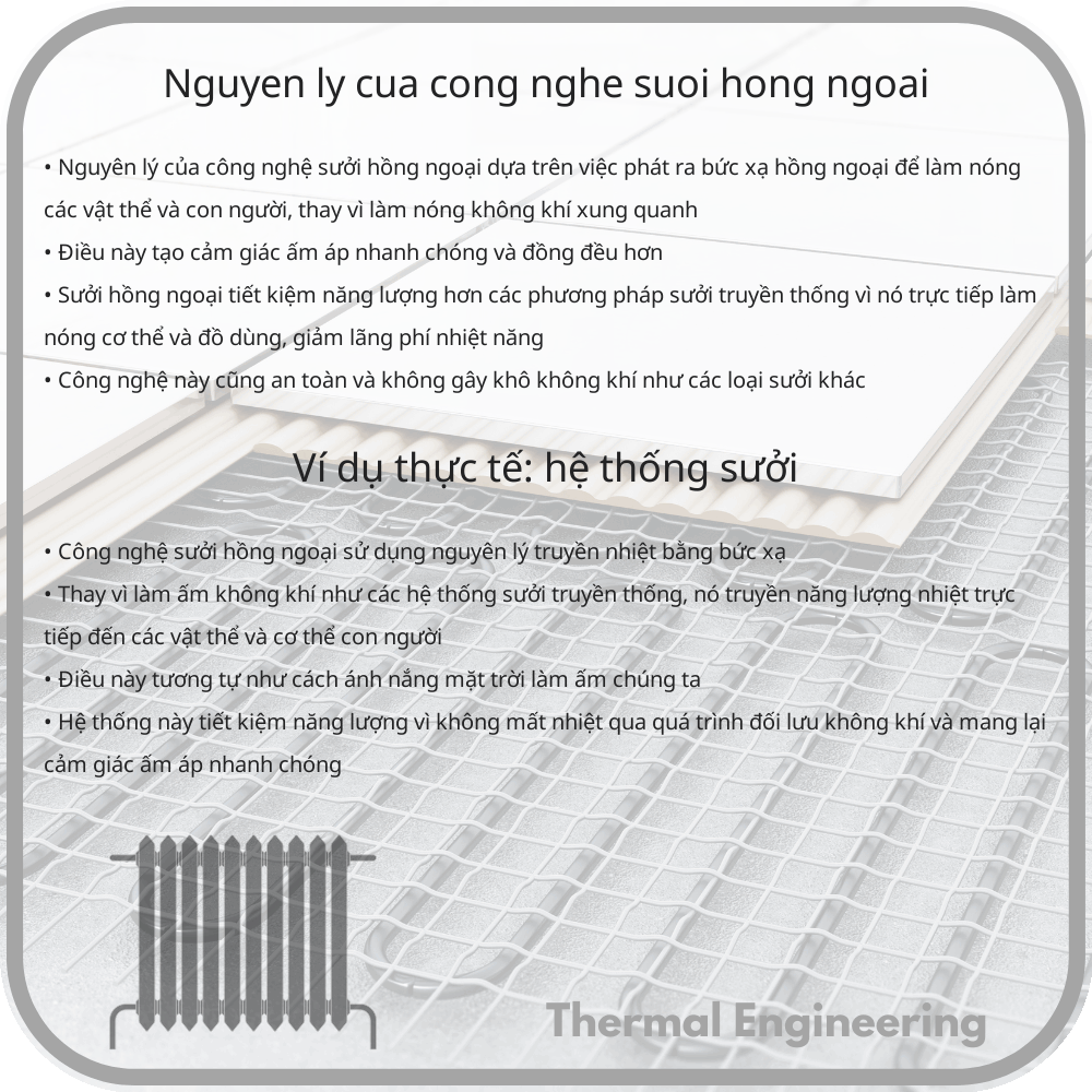 Nguyên lý của Công nghệ Sưởi Hồng Ngoại